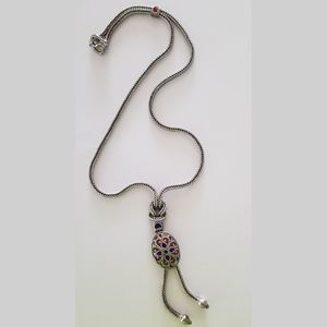 Sterling Silver Adjustable Bolo Necklace